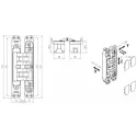 Door hinge KUBICA 72 200kg matt chrome