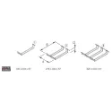 Glass rack, single, chrome