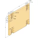 Sliding door fitting, Häfele Slido F-Flush52 20A
