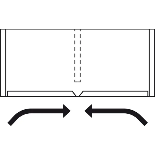 SDS SLido F-Flush52 20A medinėms 2 durims L900mm, anoduota juoda