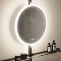 Veidrodis LED apšvietimu IO-S, apvalus, Ø600mm, 220V/65W juodas