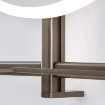 Veidrodis LED apšvietimu IO-S, apvalus, Ø600mm, 220V/65W juodas