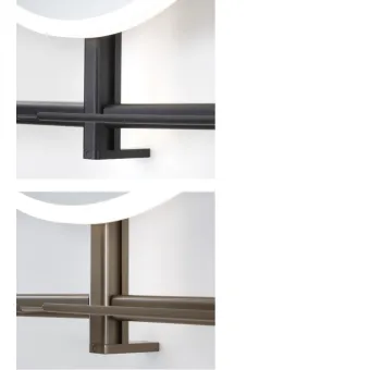 Veidrodis LED apšvietimu IO-S, apvalus, Ø600mm, 220V/65W juodas