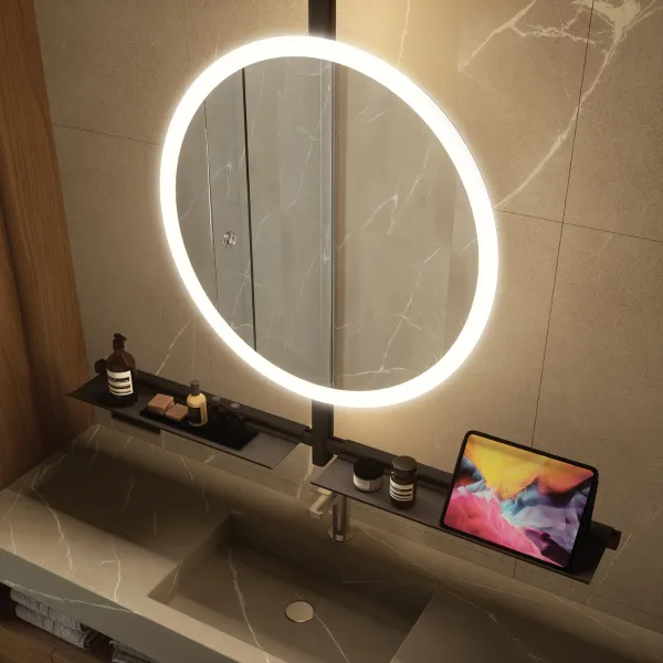 Mirror with LED light IO-D 800x600mm 220V/75W black