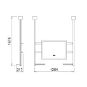 Veidrodis LED apšvietimu IO-D, stačiakampis, 800x600mm, 220V/75W juoda
