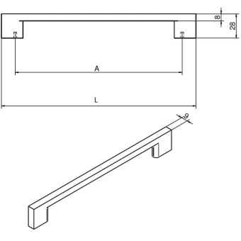 Rankenėlė CC96mm, L156mm, nerūdijantis plienas