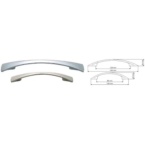 Rankenėlė CC128mm, L184mm, chromas