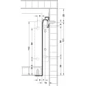 Drawer side runner system, single-walled, Häfele Matrix Box Single A25, single extension, height 118mm