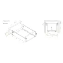 Drawer sides METALBOX L550mm H150mm white RAL9010