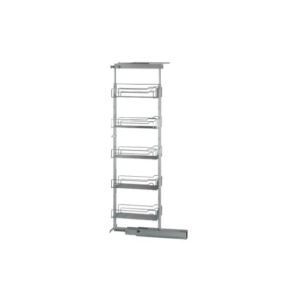 Larder unit pull-out DISPENSA W300mm H1600-2000mm, steel, installation behind fronts, baskets