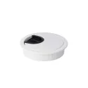 Cable grommet Ø60x13mm with brush white