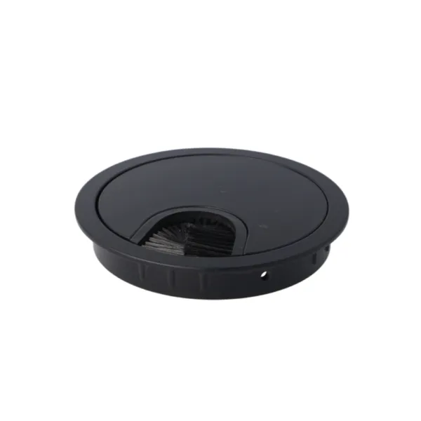 Lizdas laidams Ø80x13mm, su šepetėliu juoda