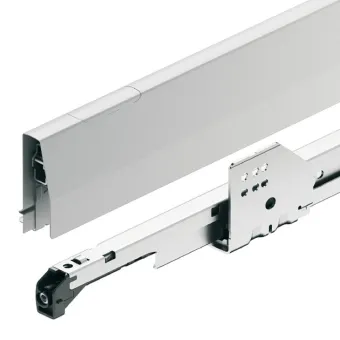 Drawer side runner system, Häfele Matrix Box P35, drawer side height 92mm, load bearing capacity 35kg