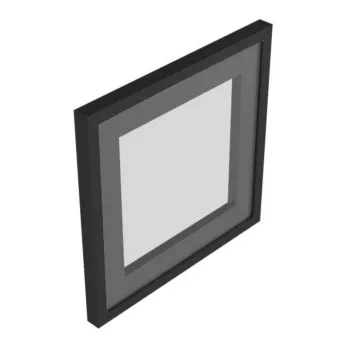 Frame profile 04N, L3500mm, aluminium anodized, black