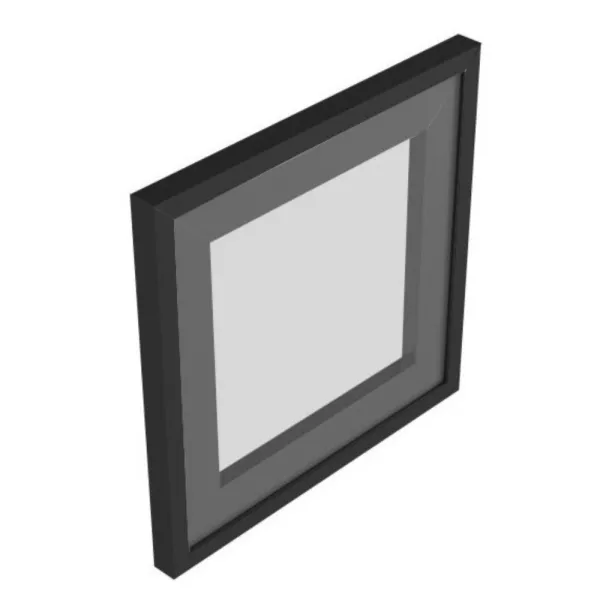 Profilis rėmeliui 04N, L3500mm, aliuminis anoduotas, juoda