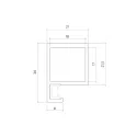 Frame with handle from P-M165 and P-M165/1 profiles with MODUS hinges