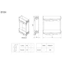 Pull out metal Cargo basket Hyper 8104, for upper cabinets, W150mm, left mounted, full extension, wit