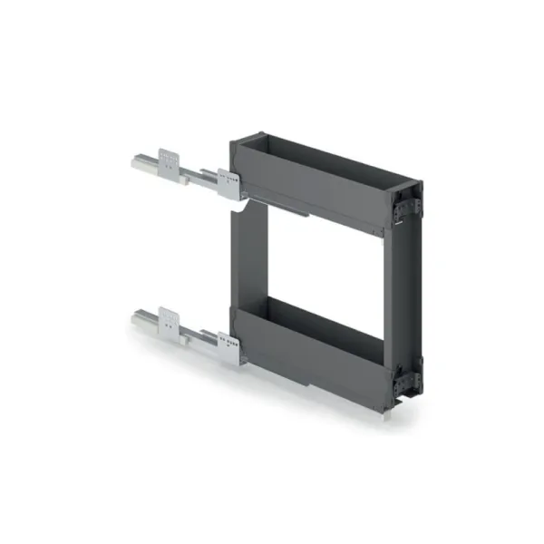Pull out metal Cargo basket Hyper 8104, W200mm, left mounted, full extension, with soft close, anthra