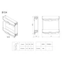 Pull out metal Cargo basket Hyper 8104, W200mm, left mounted, full extension, with soft close, anthra