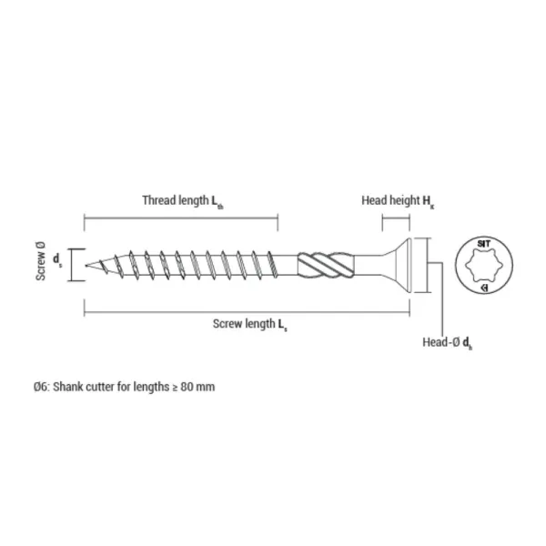 Medvaržtis Velox Sit 4x20mm, balta CELO, 100 vnt.