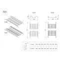Dish rack 2-piece W600mm stainless steel