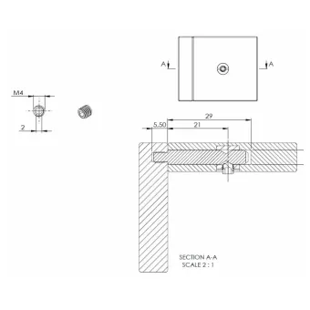 Clamp M4 L20.5mm MINI SYSTEM S