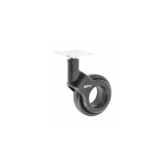 Ratukas su plokštele Ø60mm, H93mm, juoda