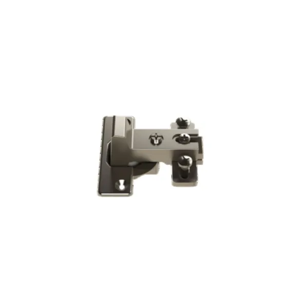 Cruciform mounting plate for 31100, Slide-On, H0, with Euro screws, nickel