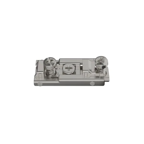 Mounting plate Metalla 310, Clip, H0mm, with Euro screws, nickel
