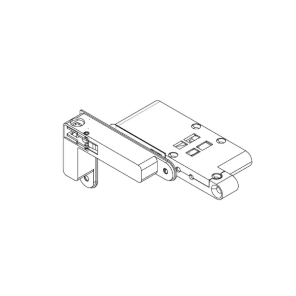 Hinge MODUS, milled, with soft close 30kg, left, lead