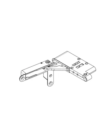 Hinge MODUS, milled, with soft close 30kg, right, nickel