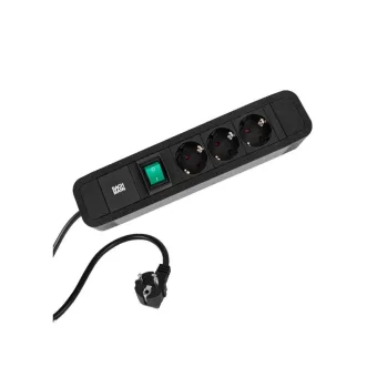 3-way power strip PRIMO 2, 3xCEE7/3, with switch, with supply cable L2000mm