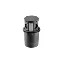 Pull-out power socket Ø120mm, 4xSchuko, 2xUSB, 2xRJ45, 5W wireless charger, cable L1.5m, black