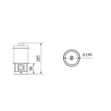 Pull-out power socket Ø120mm, 4xSchuko, 2xUSB, 2xRJ45, 5W wireless charger, cable L1.5m, black