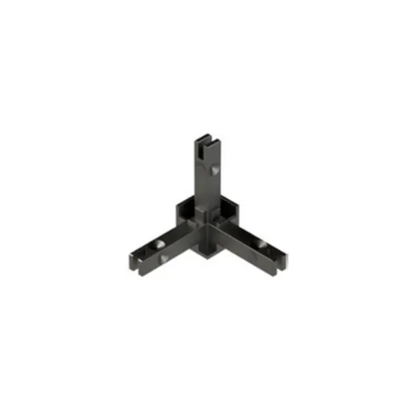 Joint CUBE 3-way for LED cables/glass black