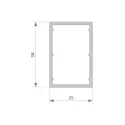 Profilis horizontalus tarpinis L2650mm, pilka MODUS FRAME