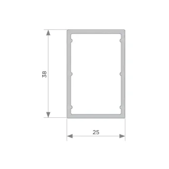 Intermediate horizontal profile L2650mm grey MODUS FRAME