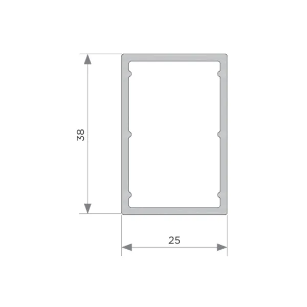 Intermediate horizontal profile L2650mm grey MODUS FRAME