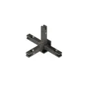 Joint CUBE 4-way for LED cables/glass black