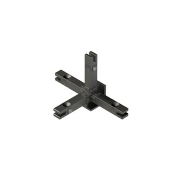 Joint CUBE 4-way for LED cables/glass black