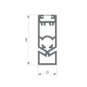 Front vertical profile L2650mm grey MODUS FRAME