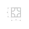 Top/bottom horizontal profile L2650mm grey MODUS FRAME