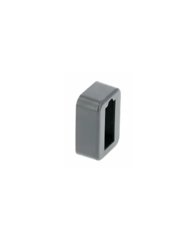 End cap for 30x12mm tube, with cover, anthracite
