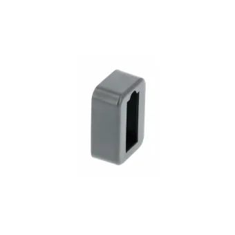 End cap for 30x12mm tube, with cover, anthracite