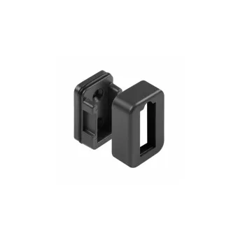 End cap for 30x12mm tube, with cover, anthracite