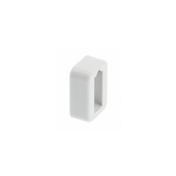 End cap for 30x12mm tube, with cover, white cap
