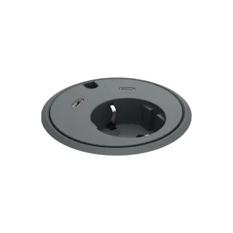 Power distributing unit PowerDot 16, 1xF, 2xUSB-C chargers, 1 cable grommet, cable L1500mm, black