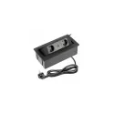 Power distributing unit SOFT 2xSchuko, double USB charger, aluminum, cable L1500mm