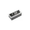 Rozečių blokas SOFT 2xschuko, dvigubas USB kroviklis, aliuminis, laidas L1500