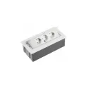 Power distributing unit SOFT 3xSchuko, white, cable L1500mm